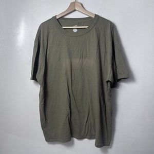 Soffe T Shirt Mens XL Army Green Made In USA Cotton Vintage Crew Work Military